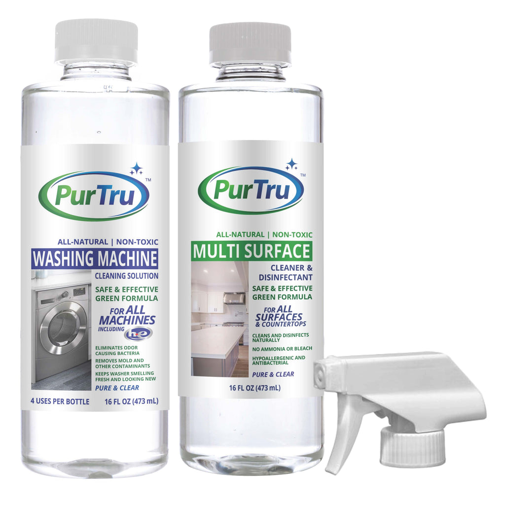 Washing Machine and Multi Surface Sanitizing and Cleaning Solution Bundle