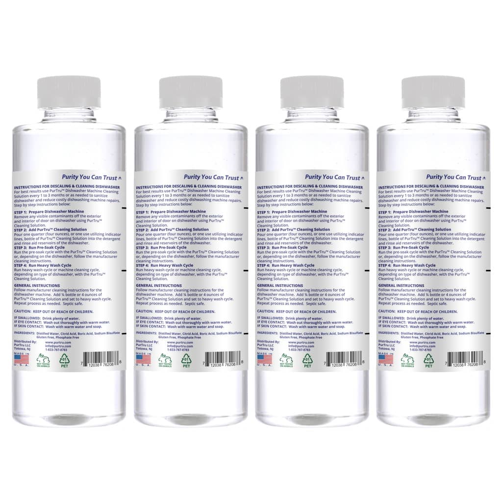 Dishwasher Machine Disinfecting and Cleaning Solution (4 Pack)