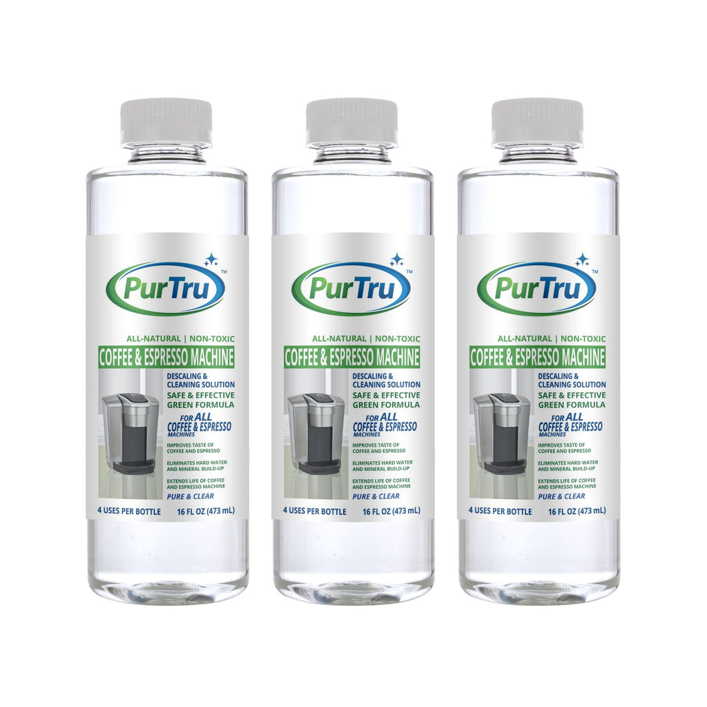 Coffee & Espresso Machine Descaling and Cleaning Solution (16 FL OZ) 3 Pack