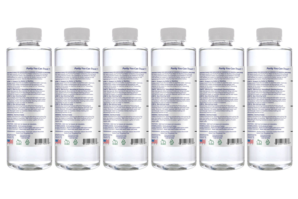 Ice Maker & Machine Descaling and Cleaning Solution (6 Pack)